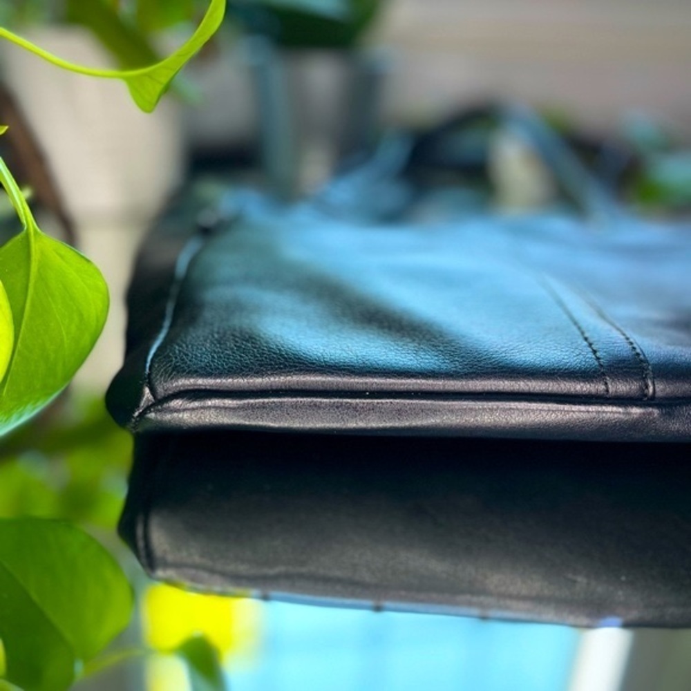 Giani Bernini Nappa Classic Leather Tote Bag Large Black Purse with Pockets​​​ - Picture 5 of 16